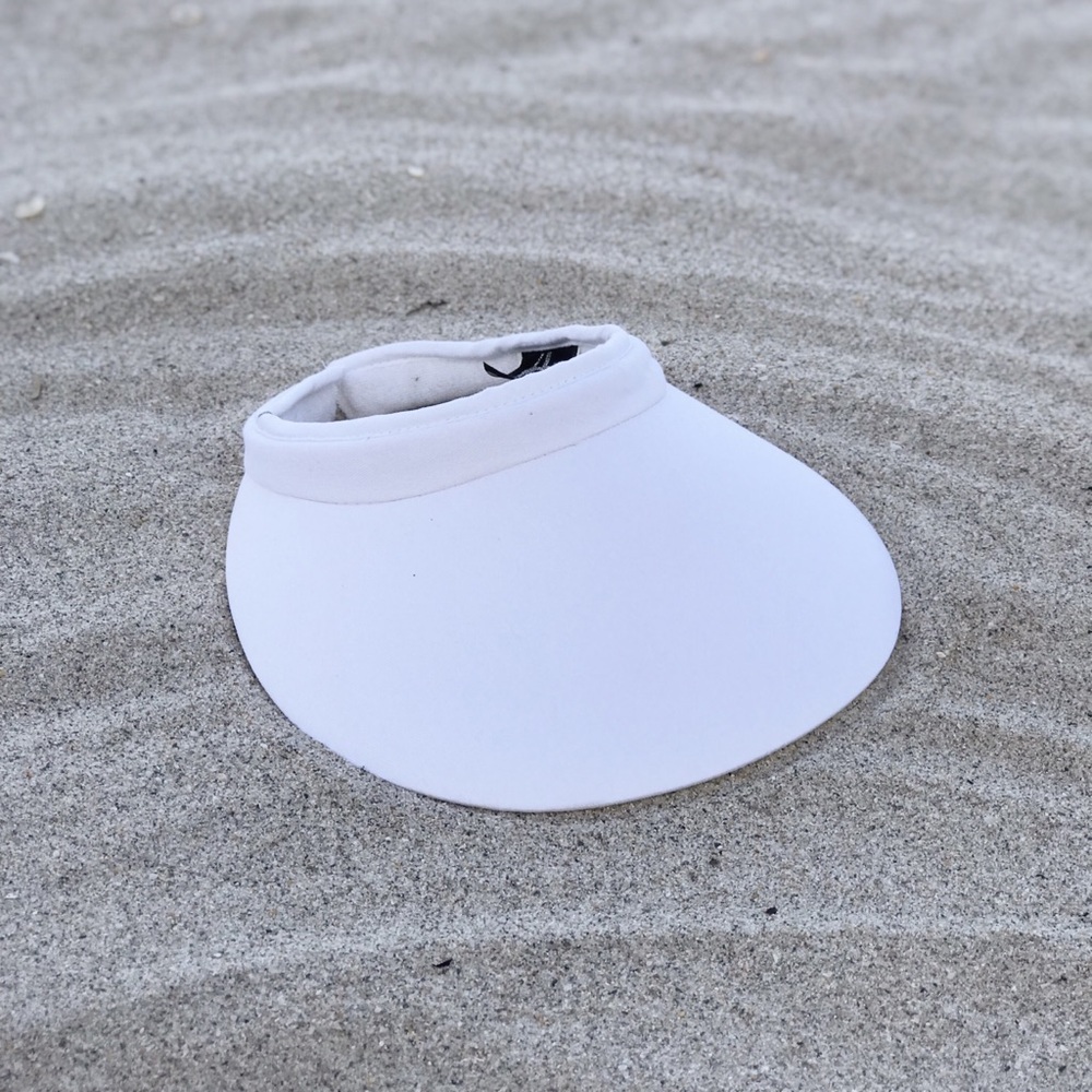 White Fabric Clip On Visor